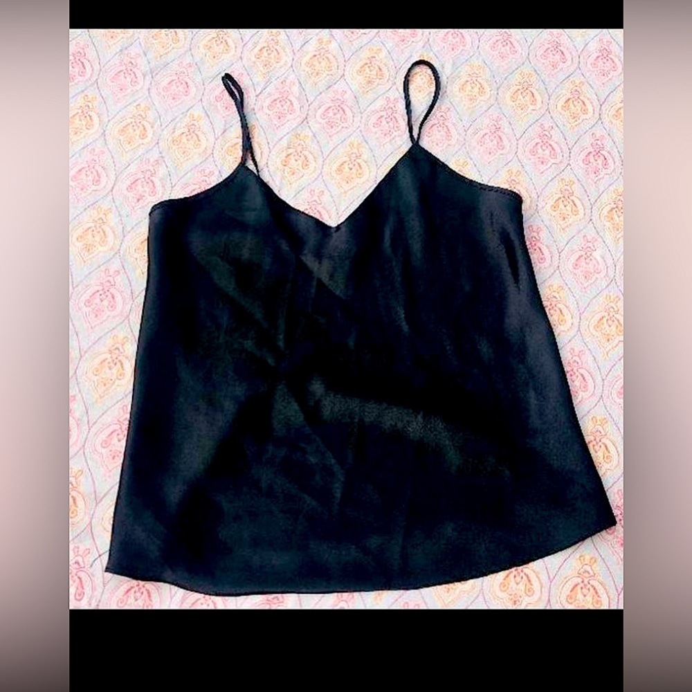 Black Silky Flowy Cami Top